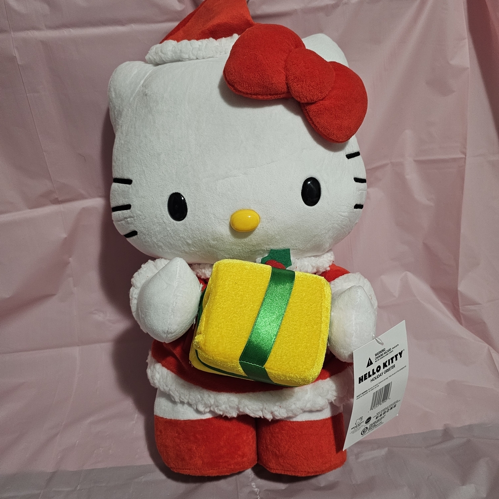 Hello Kitty Plush Toy with Red and Yellow Accents